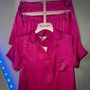 Satin Pink Soft 3 Piece Juicy Couture Set